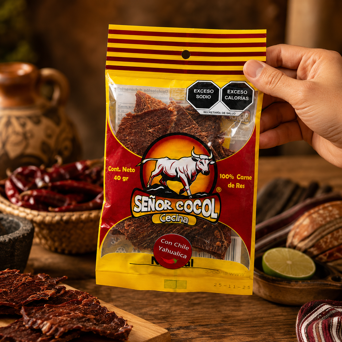 Cecina Chile Yahualica 100% de Res