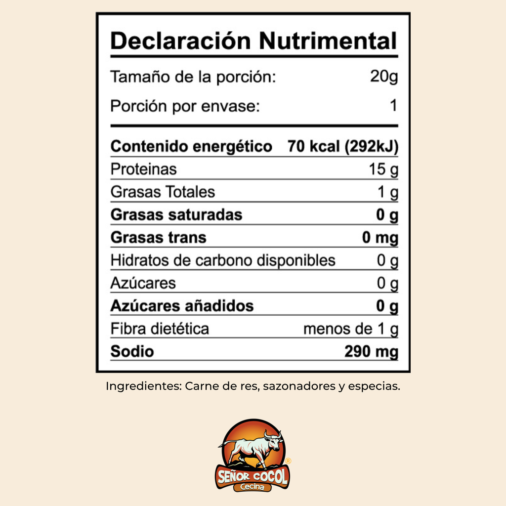 Cecina Natural 100% de Res